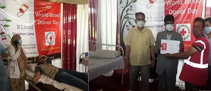 Blood Donation Drive in Srinagar Pays Tribute to Ahmedabad Air Crash Victims